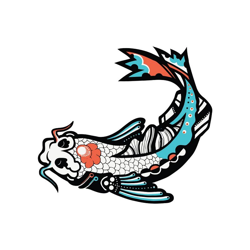 The Koi Fish is internationally recognised as a symbol of wordly aspiration